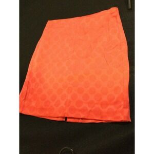 Banana Republic Coral Red Polka Dot Sheath Skirt Size 6 Business Casual